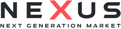 Nexus market logo on dark background